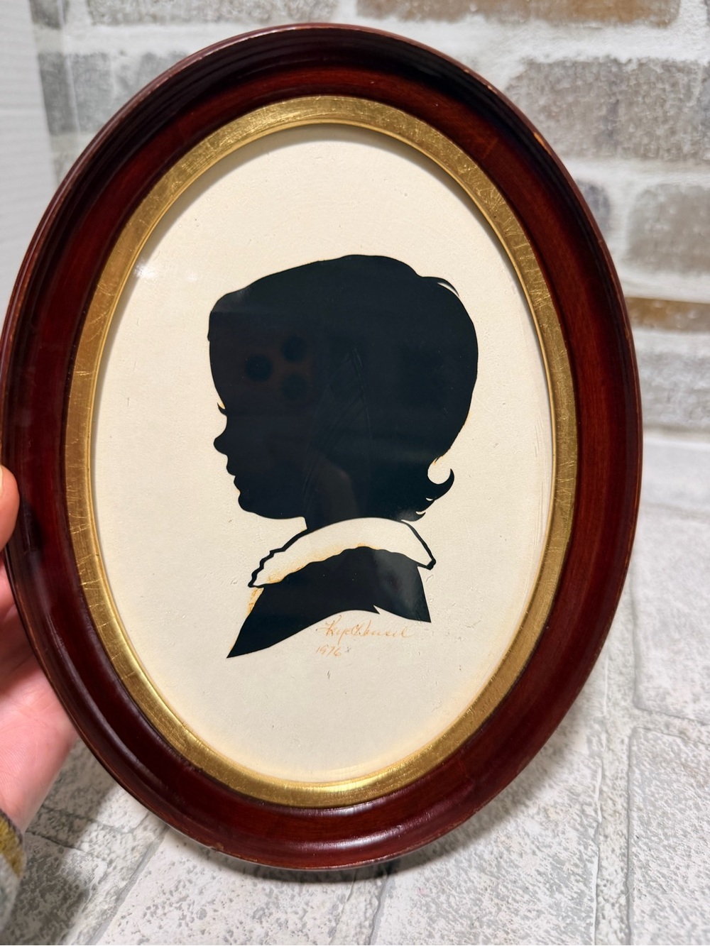 Vintage Silhouette Portrait girl